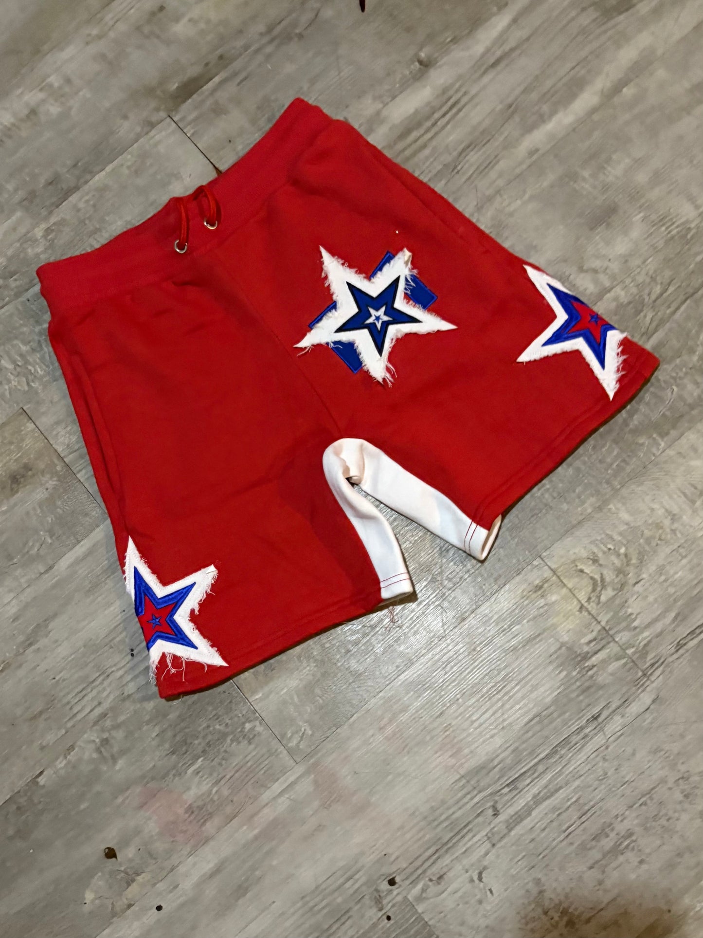 D1 Royal blue and Red two tone short set
