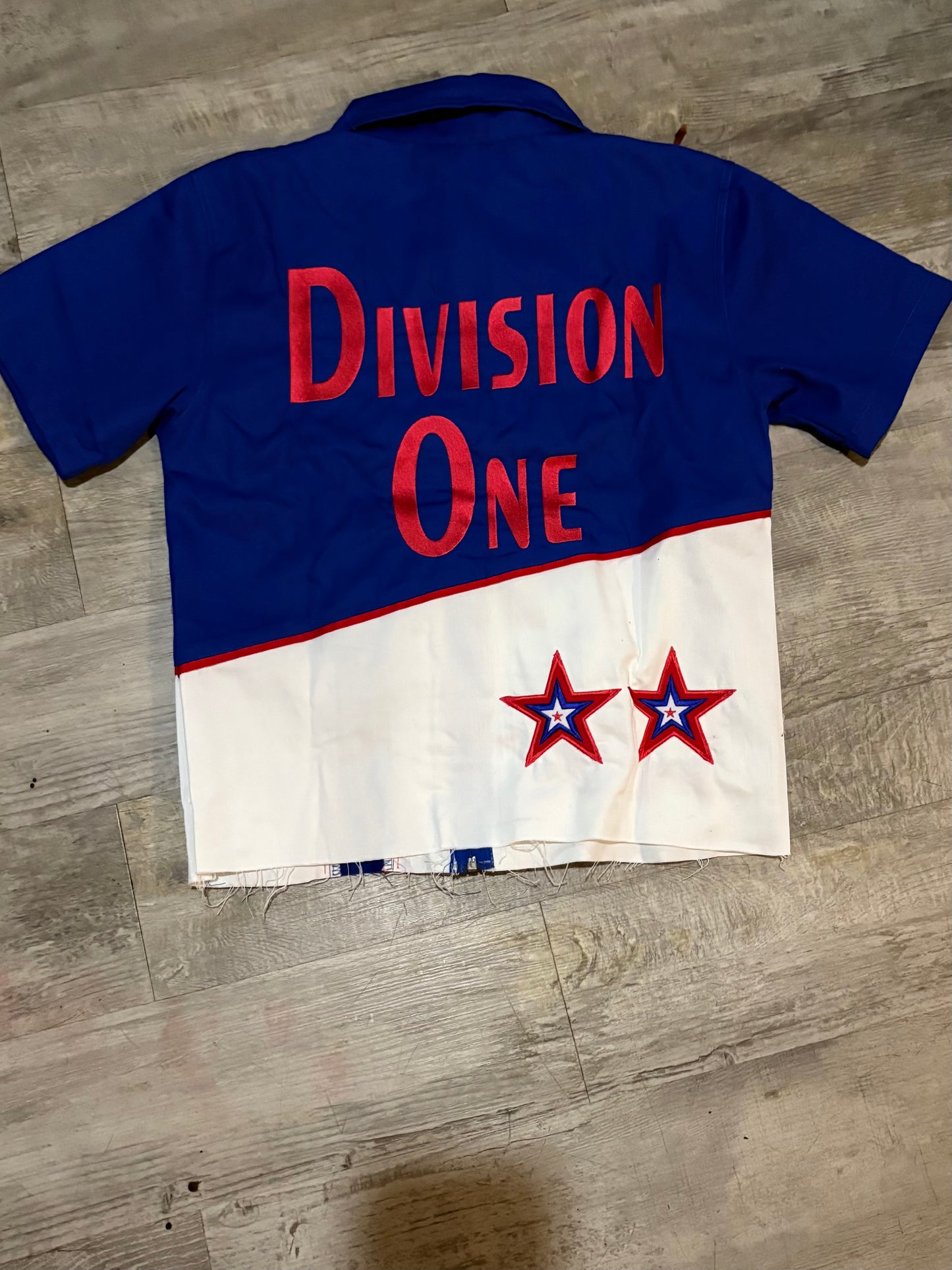 D1 Royal blue and Red two tone short set