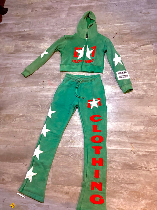 Ladies distress jogger set