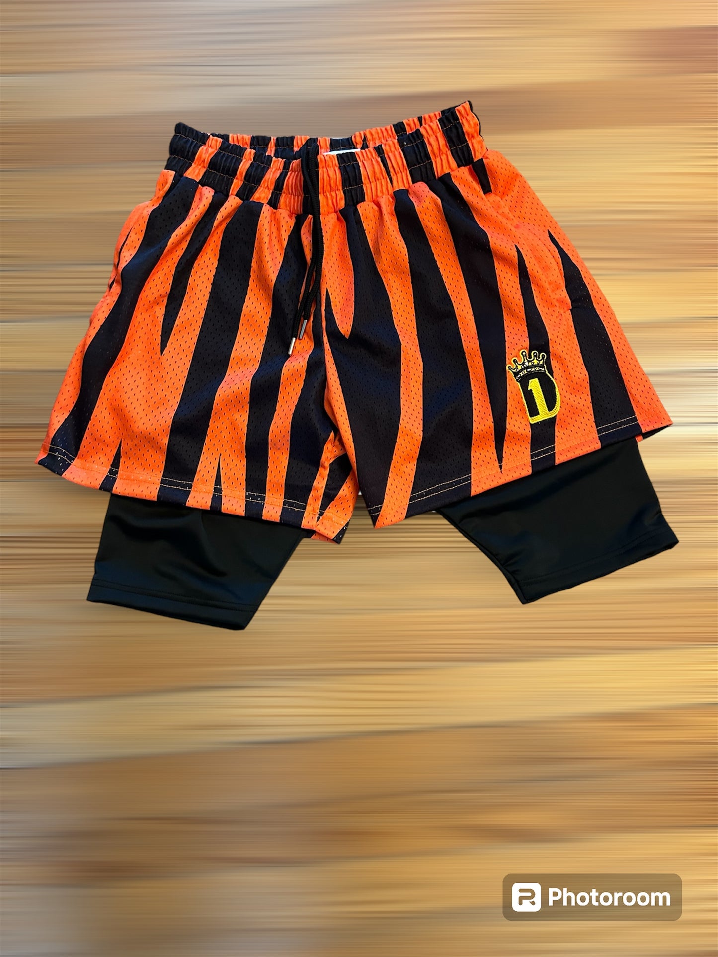 Zebra/tiger stripe D1 shorts